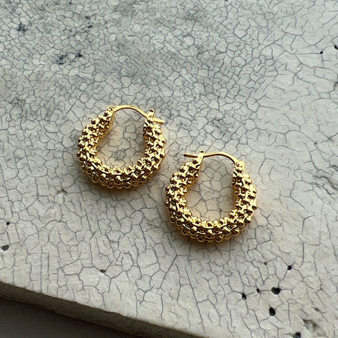 tweed pierce/earring